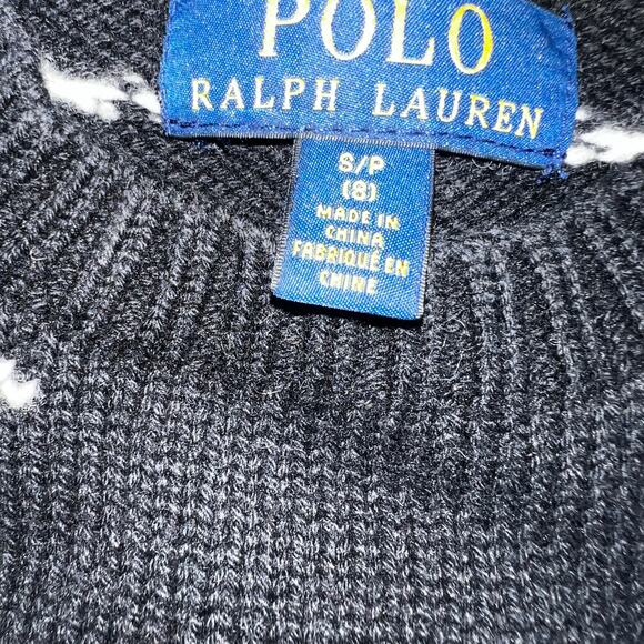 Polo Ralph Lauren Youth black Skull Crossbones merino wool /cotton sweater sz 8 - Picture 6 of 6